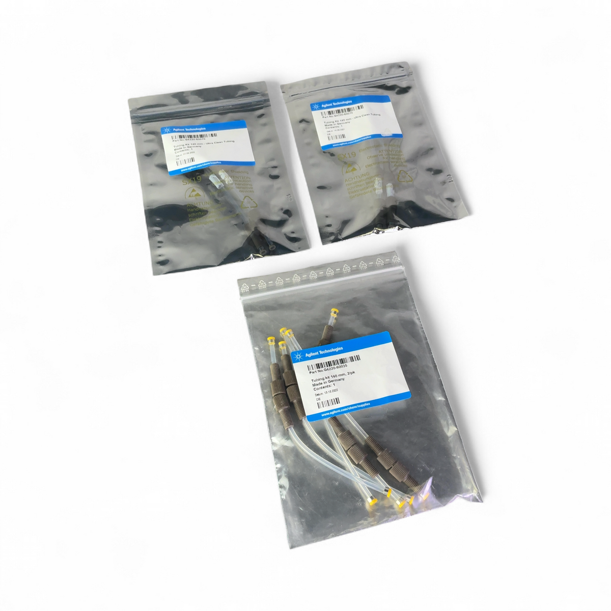 Agilent Technologies Tubing Kit Assemblies, 140 mm - 4x Ultra Clean, 5x Standard G4220-60070, G4220-60035 - Image 1