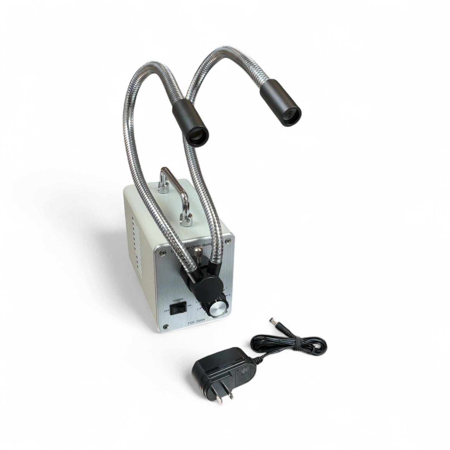 AmScope LED Fiber Optic Illuminator FOI-5WW Dual Gooseneck Light Source (Best Offer!) | Ships Fast from Mr. Scientific - Image 1