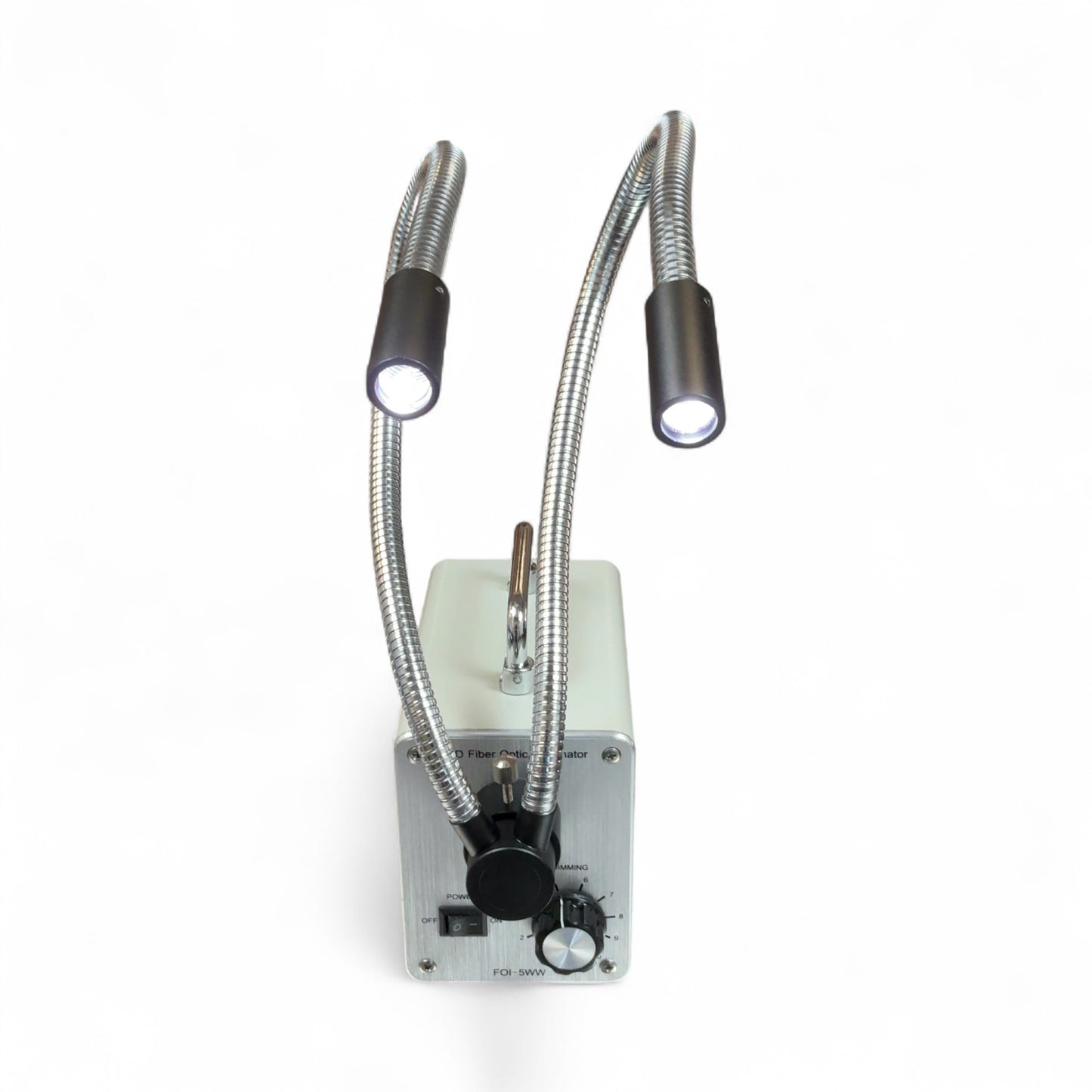 AmScope LED Fiber Optic Illuminator FOI-5WW Dual Gooseneck Light Source (Best Offer!) | Ships Fast from Mr. Scientific - Image 3