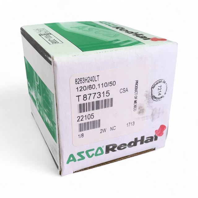 ASCO RedHat 2-Way Direct Acting Solenoid Valve 8263H240LT 120/60, 110/50 (BO!) | Safe & Secure Shipping - Image 1