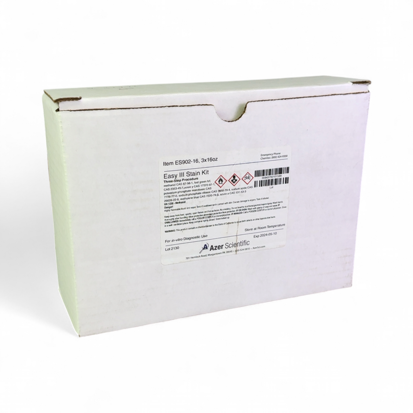 Azer Scientific Easy III Stain Kit Three Step Procedure ES902-16 -- Exp 2023-10-18 | Safe & Secure Shipping - Image 1
