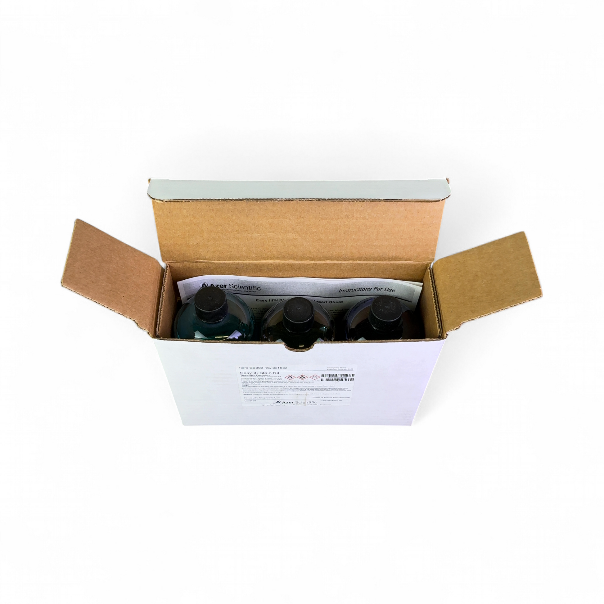 Azer Scientific Easy III Stain Kit Three-Step Procedure ES902-16 — Exp 2024-05-10 | Mr. Scientific - Image 3