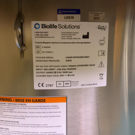 Biolife Solutions Isothermal Biogenic Systems Cryopreservation Storage System (BO!) | Mr. Scientific - Image 13