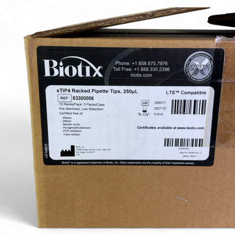 Biotix xTIP4 250µL Racked Pipette Tips 63300006 - 4800 Tips Total (BO!) | Order Direct and Save - Image 2