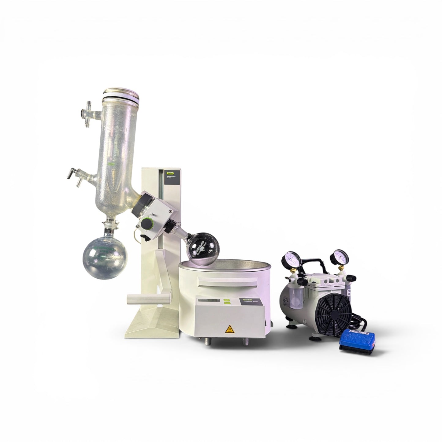 Buchi Rotavapor R-100 w/ B-100 Heating Bath Dry Ice Condenser Welch Pump - Image 2