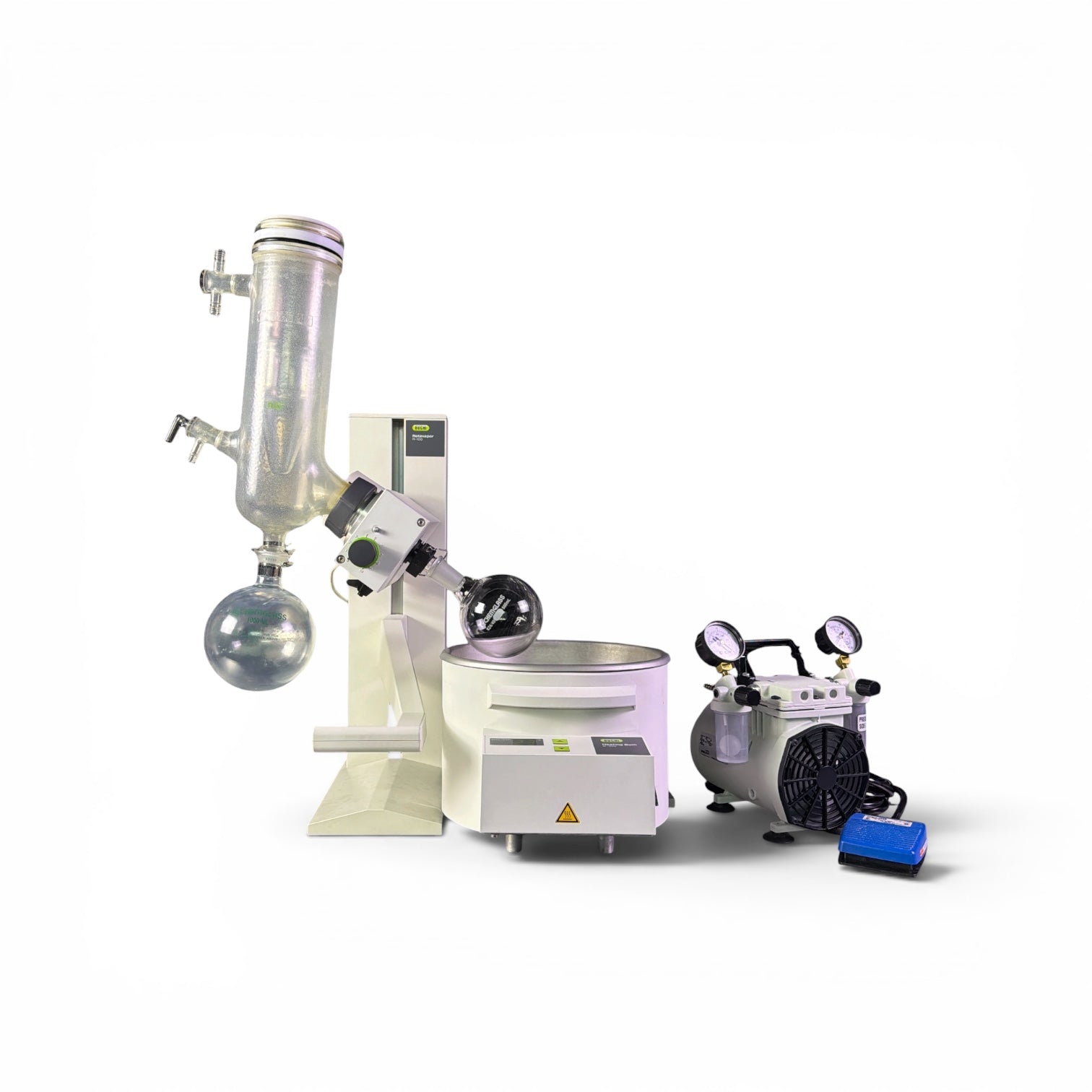 Buchi Rotavapor R-100 w/ B-100 Heating Bath Dry Ice Condenser Welch Pump - Image 2