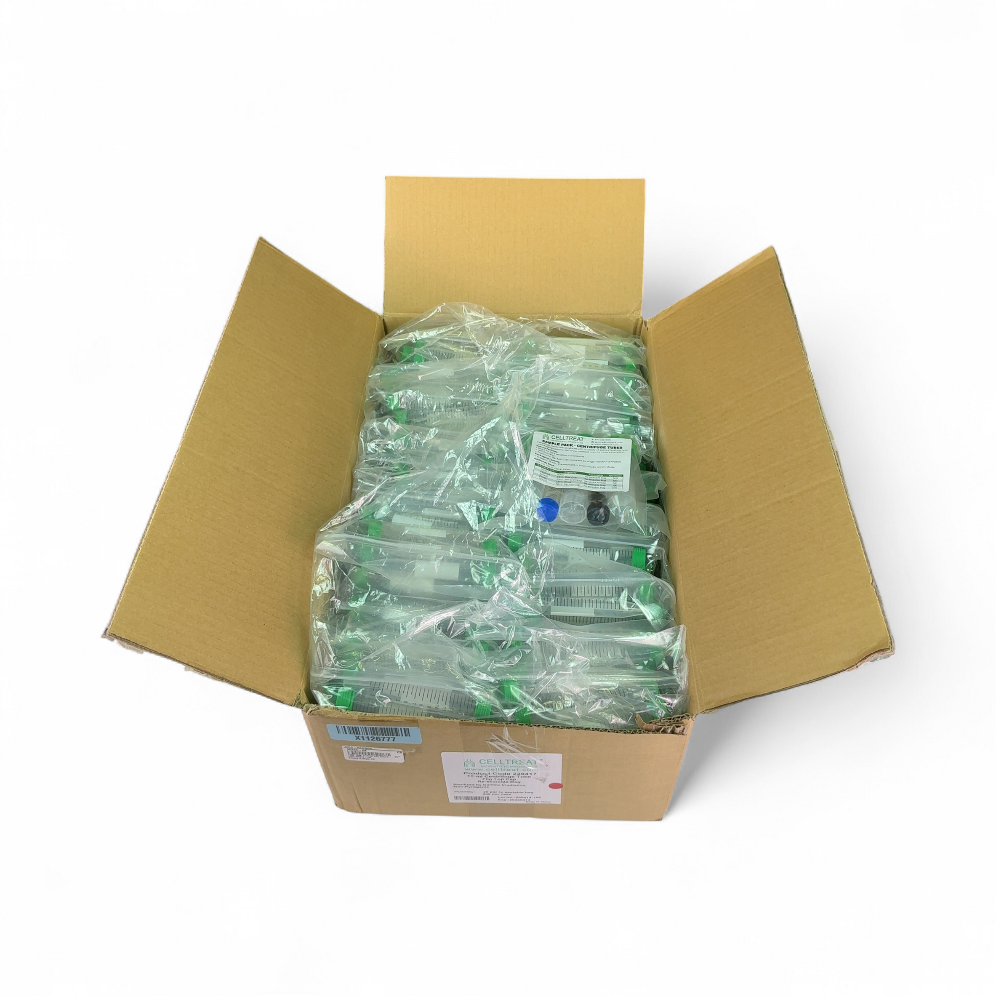 CellTreat Sterilized 15mL Centrifuge Tubes w Flip Top Caps 229417 - 500/cs (BO!) | Ships Fast from Mr. Scientific - Image 2