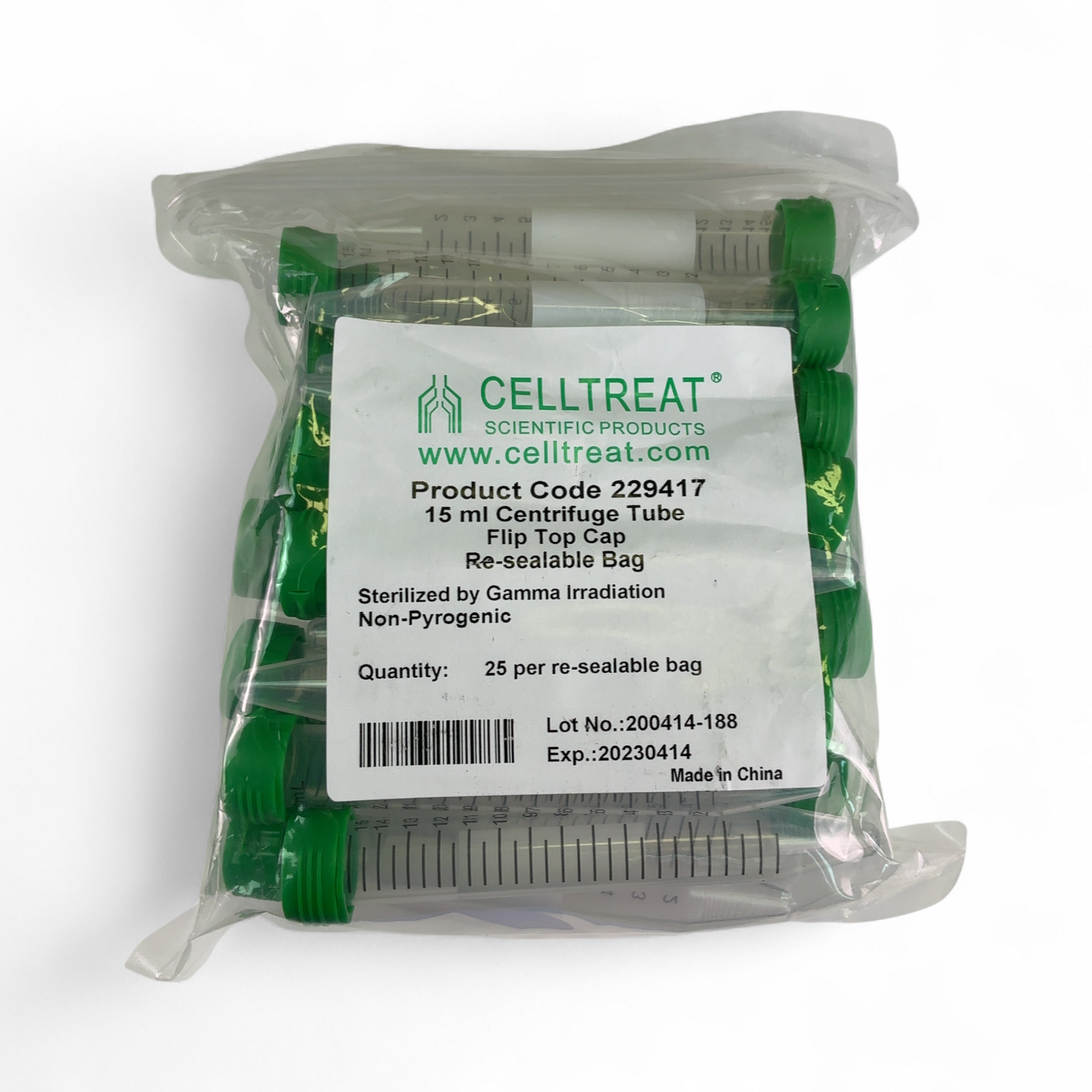 CellTreat Sterilized 15mL Centrifuge Tubes w Flip Top Caps 229417 - 500/cs (BO!) | Ships Fast from Mr. Scientific - Image 3