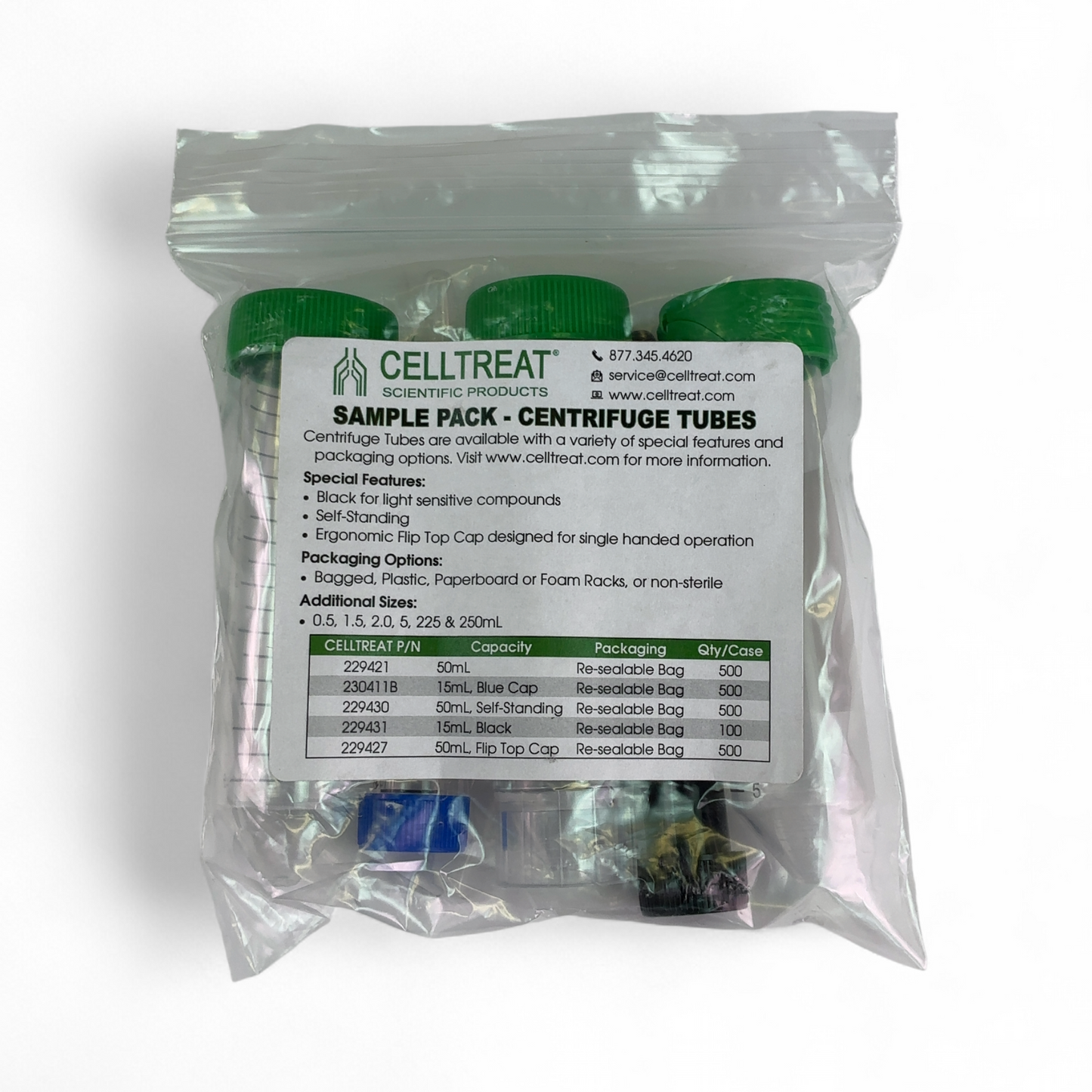CellTreat Sterilized 15mL Centrifuge Tubes w Flip Top Caps 229417 - 500/cs (BO!) | Ships Fast from Mr. Scientific - Image 5