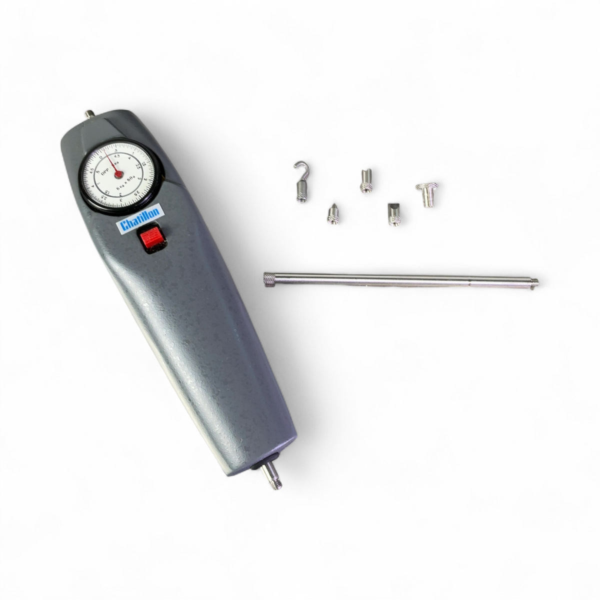 Chatillon Mechanical Push/Pull Force Gauge w Accessories & Case DPP5KG | Safe & Secure Shipping - Image 3