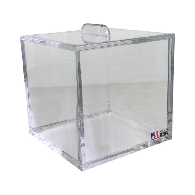 Clear Acrylic Lab Storage Box Removable Lid 6.75” Made In USA (Best Offer!) - Image 1