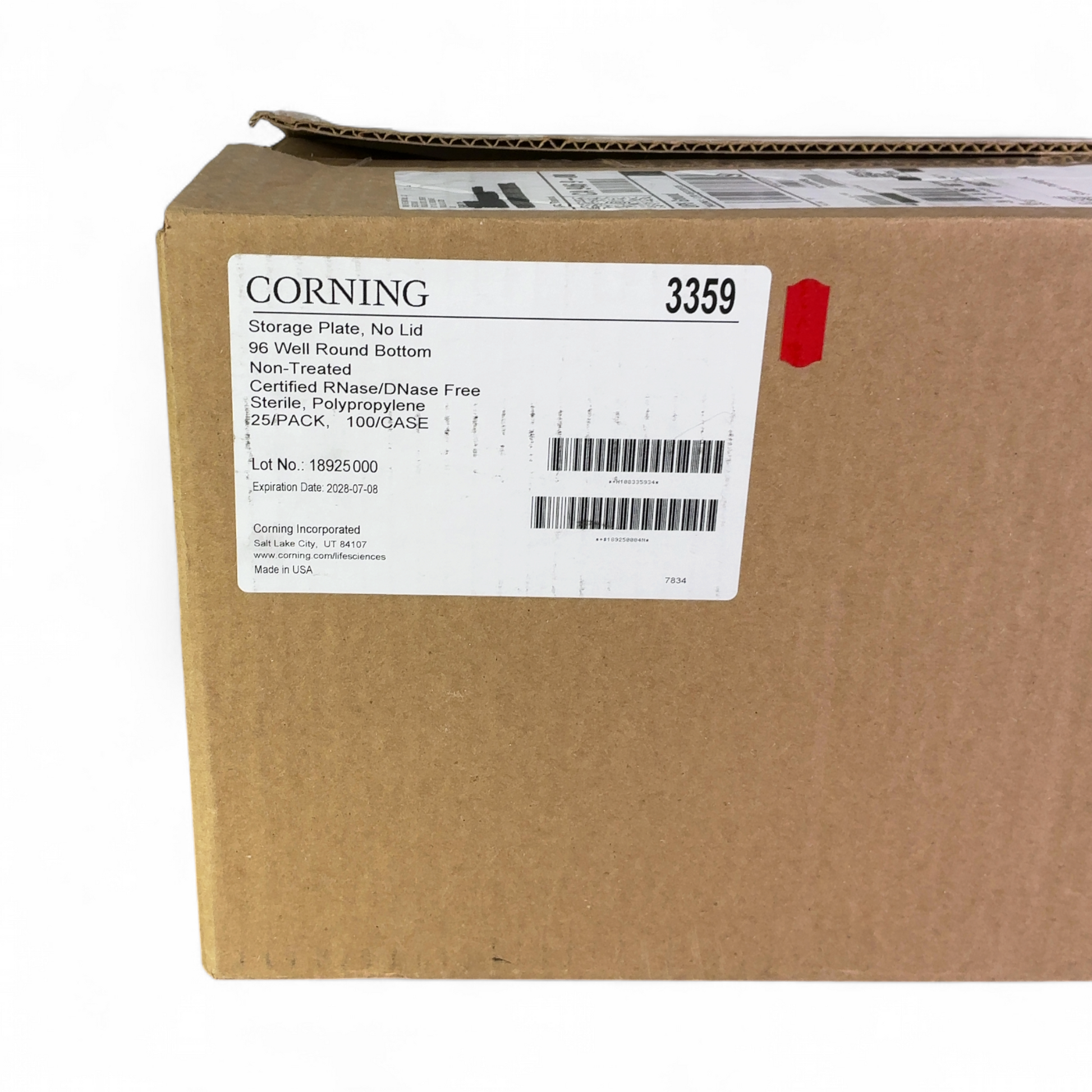 Corning 3359 96 Well Round Bottom Storage Plate No Lid NEW OPEN BOX (Best Offer!) | Safe & Secure Shipping - Image 3