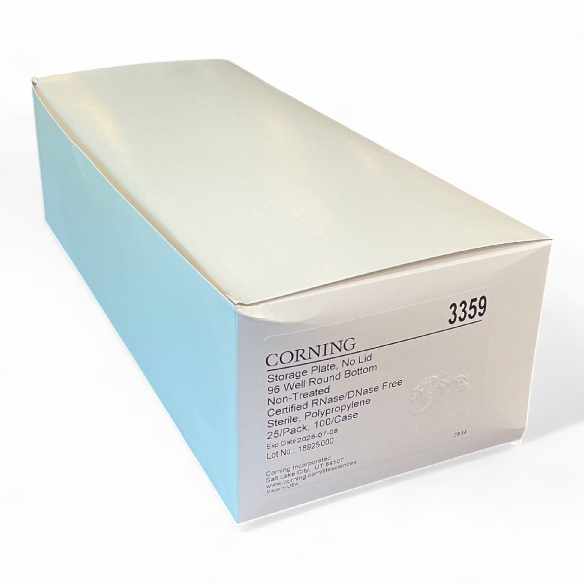 Corning Storage Plate, No Lid 3359 96 Well Round Bottom - Image 1