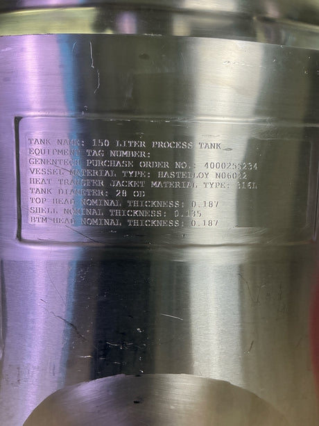 DCI Inc Genentech Custom 150L Stainless Steel Process Tank JS3665 (BO!) | Safe & Secure Shipping - Image 13