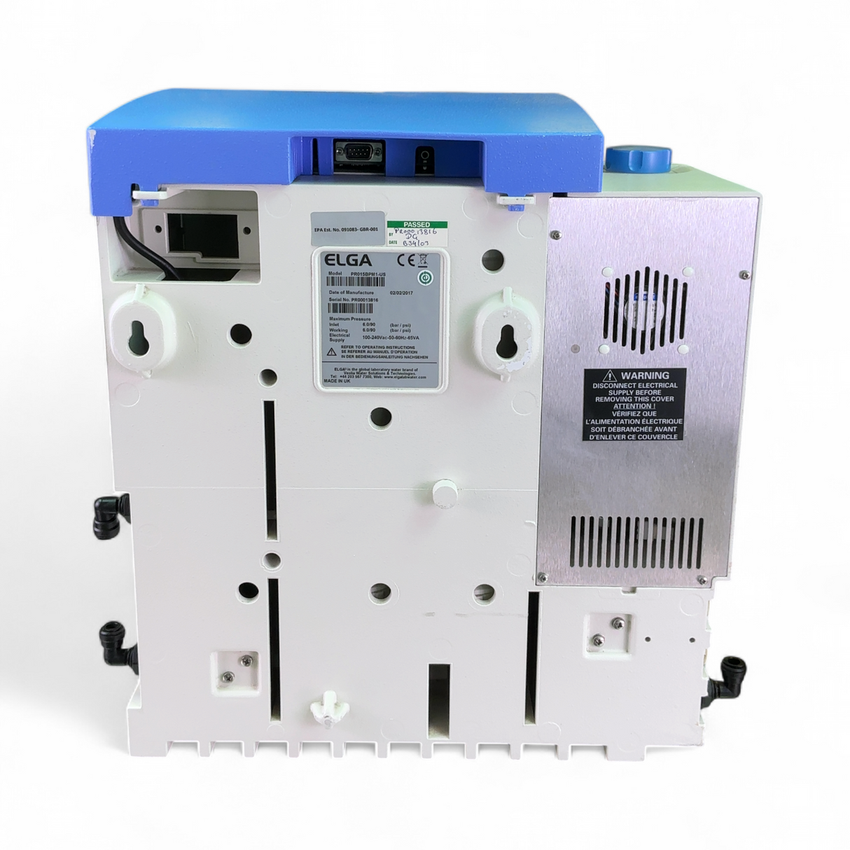 ELGA PureLab Prima Laboratory Water Purification System PR015BPM1-US (BO!) | Ships Fast from Mr. Scientific - Image 10