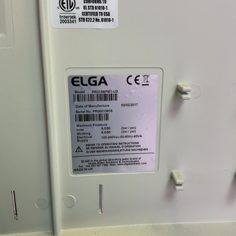 ELGA PureLab Prima Laboratory Water Purification System PR015BPM1-US (BO!) | Ships Fast from Mr. Scientific - Image 6