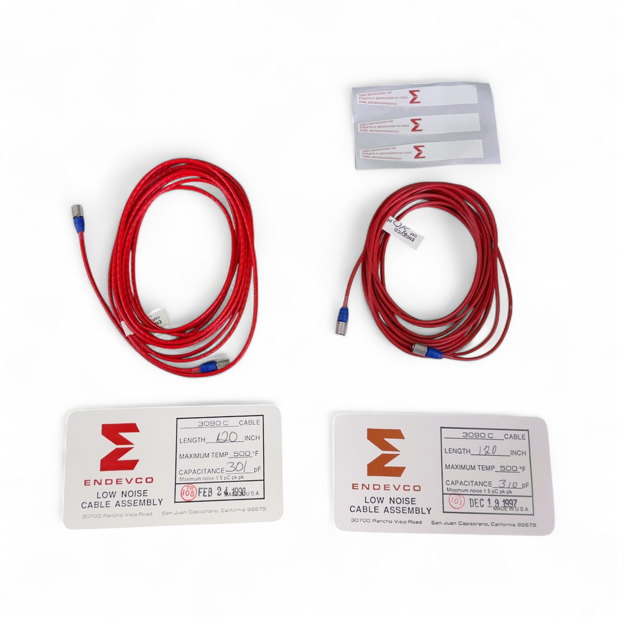 Endevco Low Noise Coaxial Cable Assemblies - Lot of 2x 3090C (Best Offer!) | Order Direct and Save - Image 3