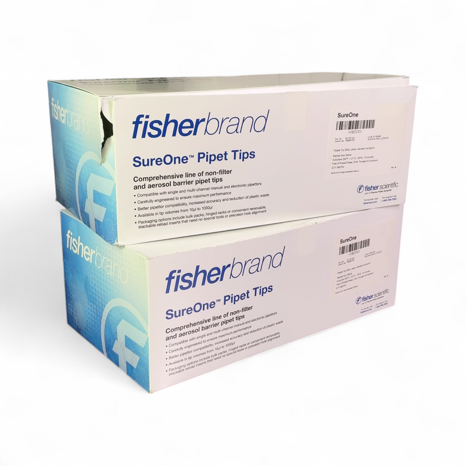 Fisherbrand 02-707-421 SureOne 200uL Pipet Tips Lot of 2 (Best Offer!) | Order Direct and Save - Image 1