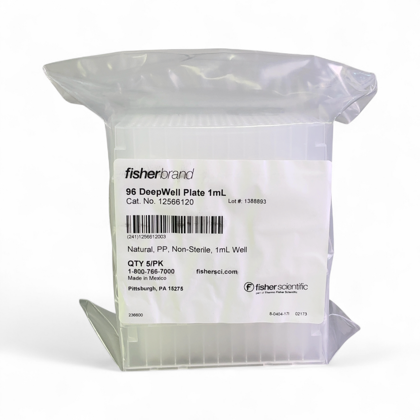 Fisherbrand 12566120 96 DeepWell Plate 1mL (Best Offer!) | Ships Fast from Mr. Scientific - Image 1