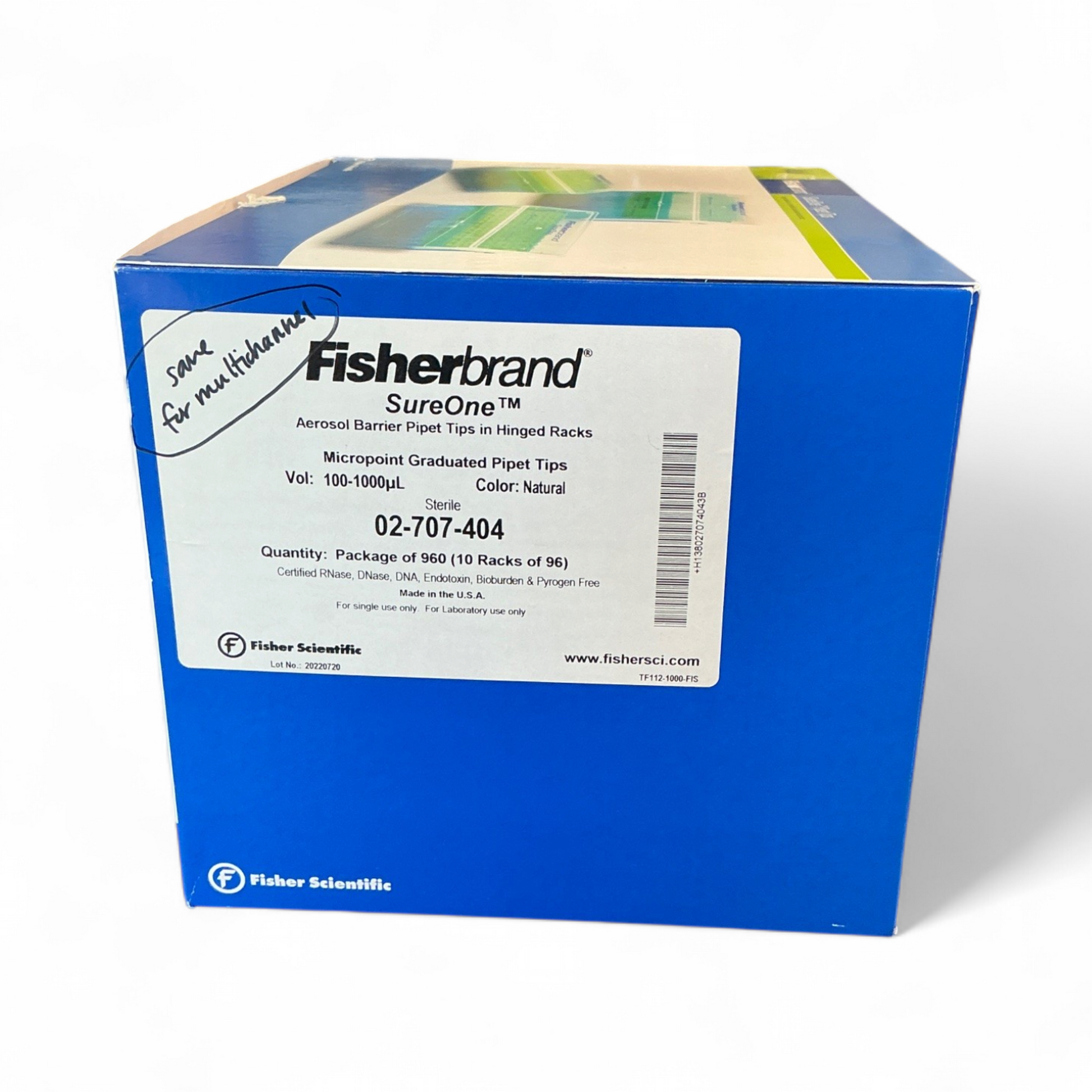FisherBrand SureOne Micropoint Graduated Pipet Tips 02-707-404 100-1000µL - Image 10