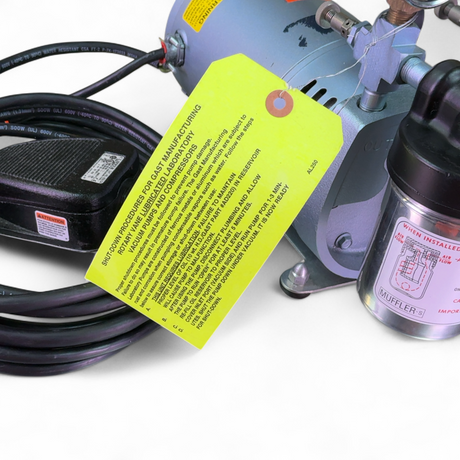 Gast Marathon Electric G588DX 1/4 HP 1725/1425rpm Vacuum Pump w Pedal Control (BO!) | Mr. Scientific - Image 13