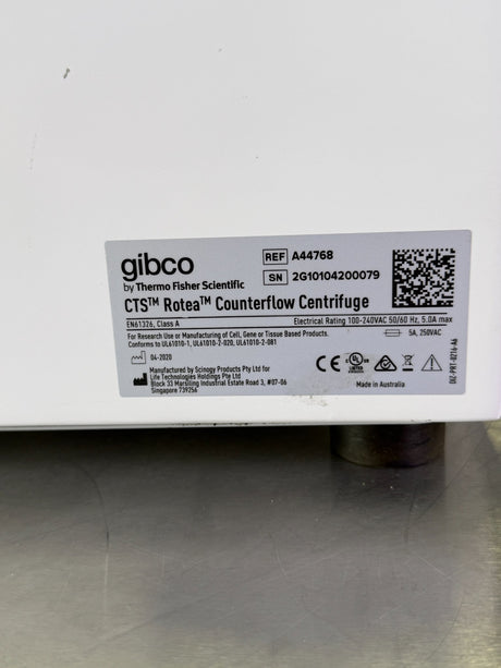 Gibco Thermo Scientific CTS Rotea Counterflow Centrifuge A44768 w/4x A45130 Kits - Image 14