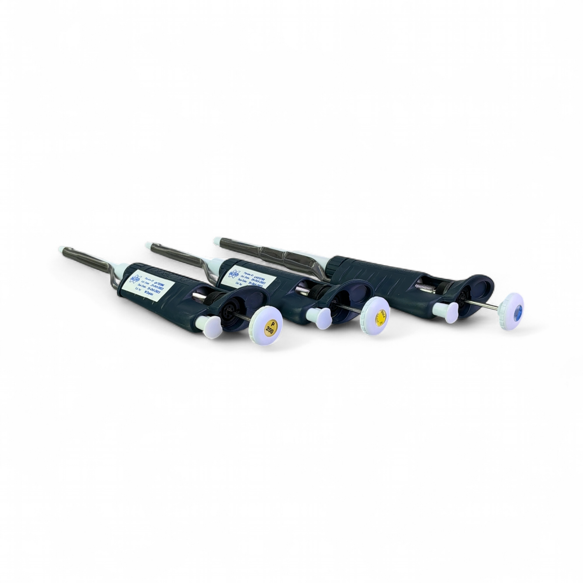 Gilson Pipetman Single Channel Pipette Lot of 3 P200 P1000 CALIBRATED | Safe & Secure Shipping - Image 1