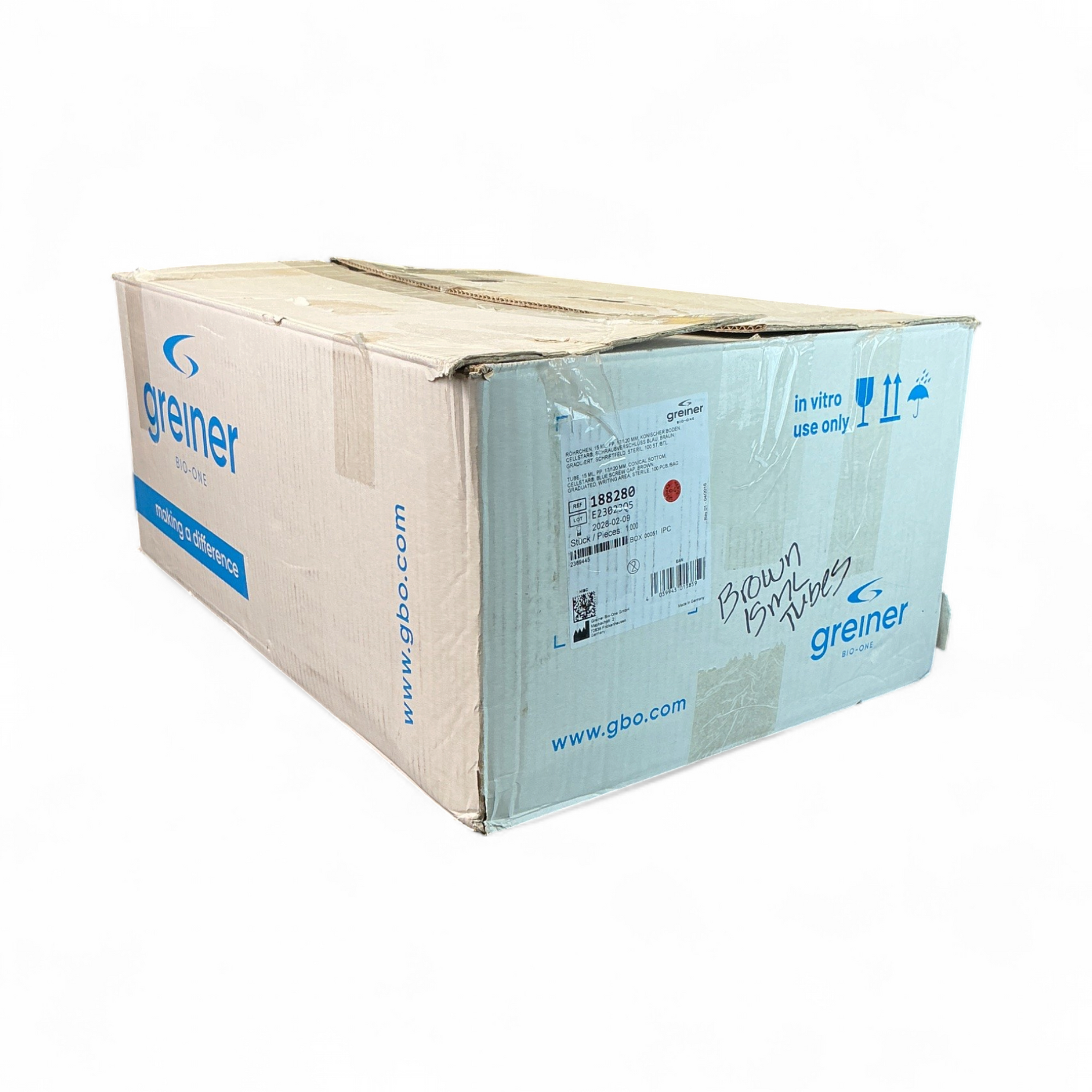 Greiner 15 mL Tubes 188280 900 Brown Tubes - Image 1