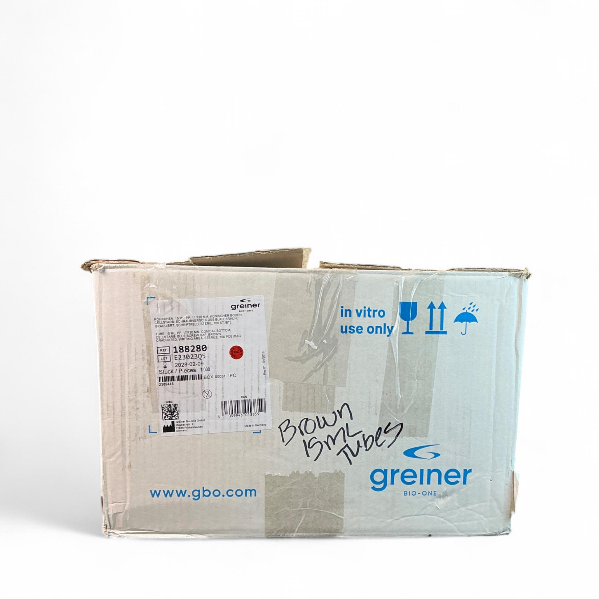 Greiner 15 mL Tubes 188280 900 Brown Tubes - Image 8