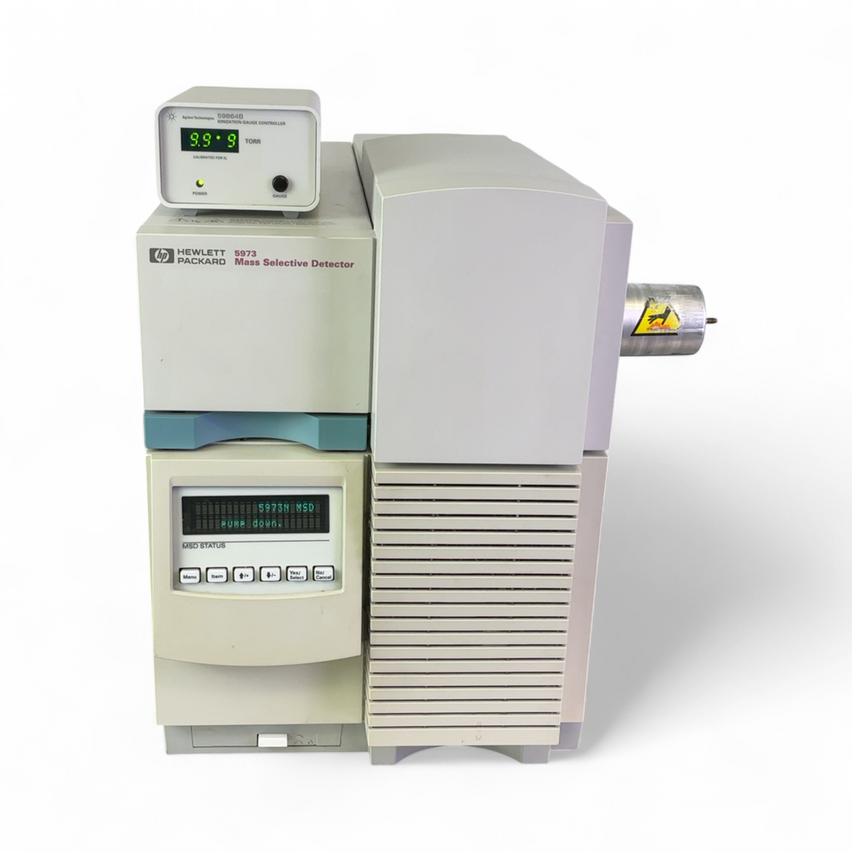 Hewlett Packard (HP) Agilent Mass Selective Detector System 5973 w Ionization Gauge Controller 59864B - Image 2
