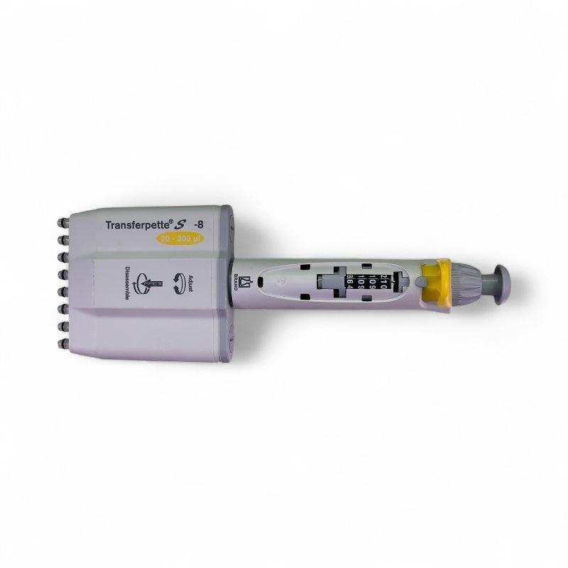 BrandTech Scientific Transferpette S 8 Channel Pipette BTS8-200R 20-200µL
