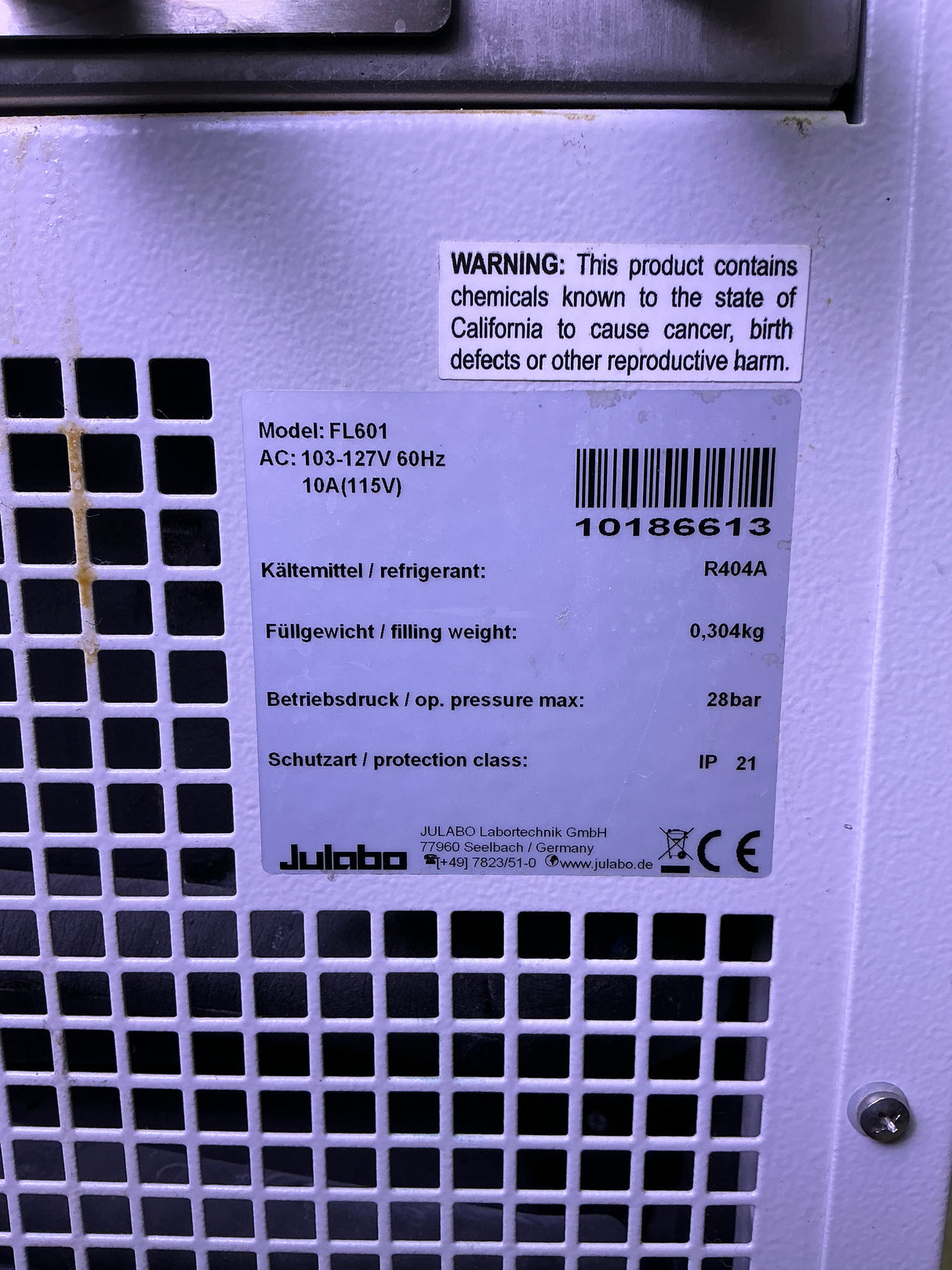 Julabo FL601 Laboratory Benchtop 28bar Recirculating Chiller | Mr. Scientific - Image 11