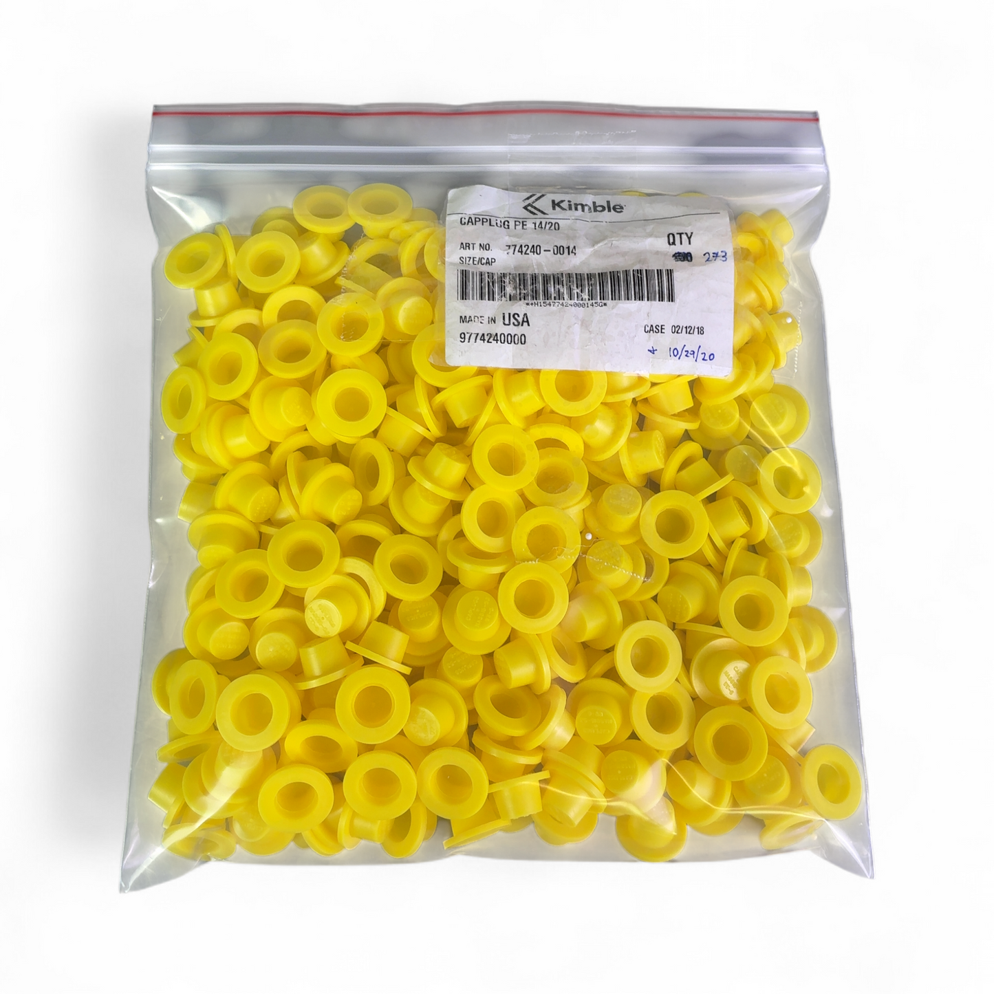 Kimble Assorted Lot of PE Capplugs, 91x (24/25) & 273x (14/20) 774240-0024/0014 (Best Offer!) | Safe & Secure Shipping - Image 6