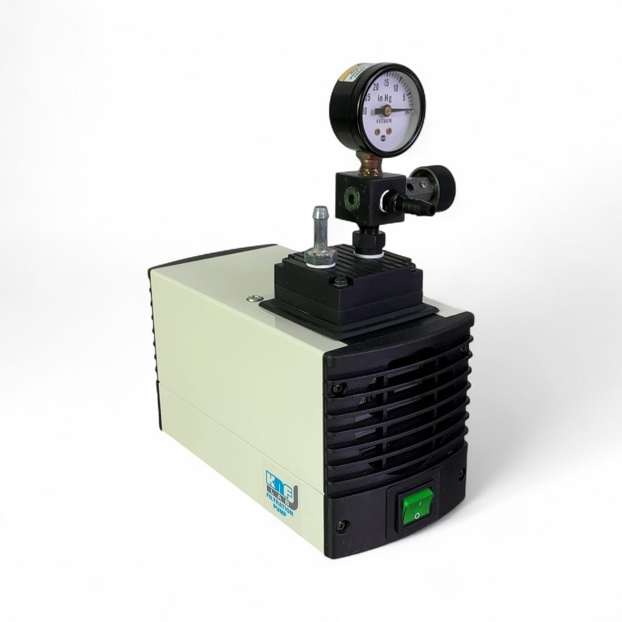 KNF Labs UN811KV.45P Filtration / Vacuum Pump with Gauge 0-30 in Hg | Safe & Secure Shipping - Image 2