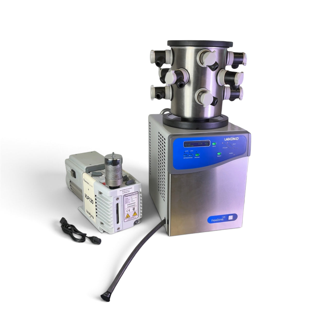 Labconco ThermoSavant Freezone 2.5 Benchtop Freeze Dryer 7670521 w VLP120  RV5 ValuPump (BO!) | Mr. Scientific - Image 1
