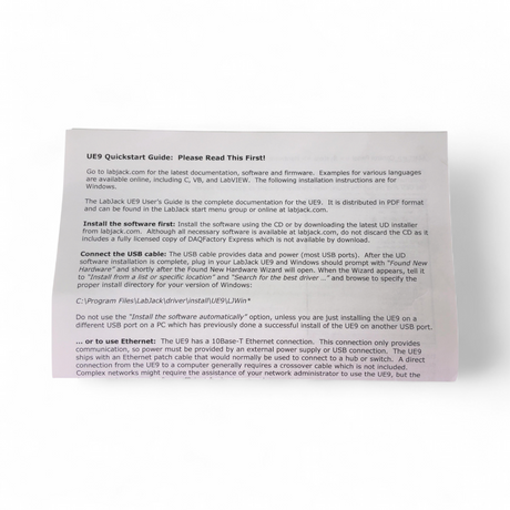 LabJack UE9 Data Acquisition Module w Software 117257 - New! | Safe & Secure Shipping - Image 12