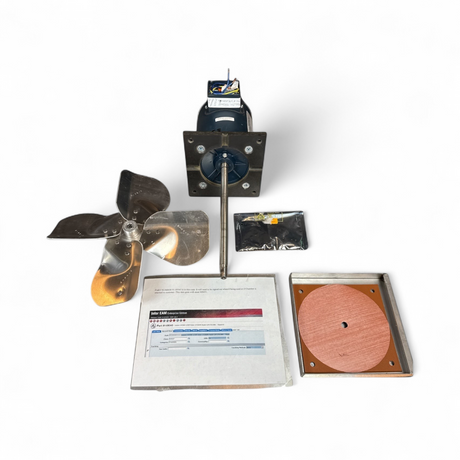 Leeson 1/2 HP Motor w 4-Blade Propeller & Accessories C4T17DC49A - Image 11