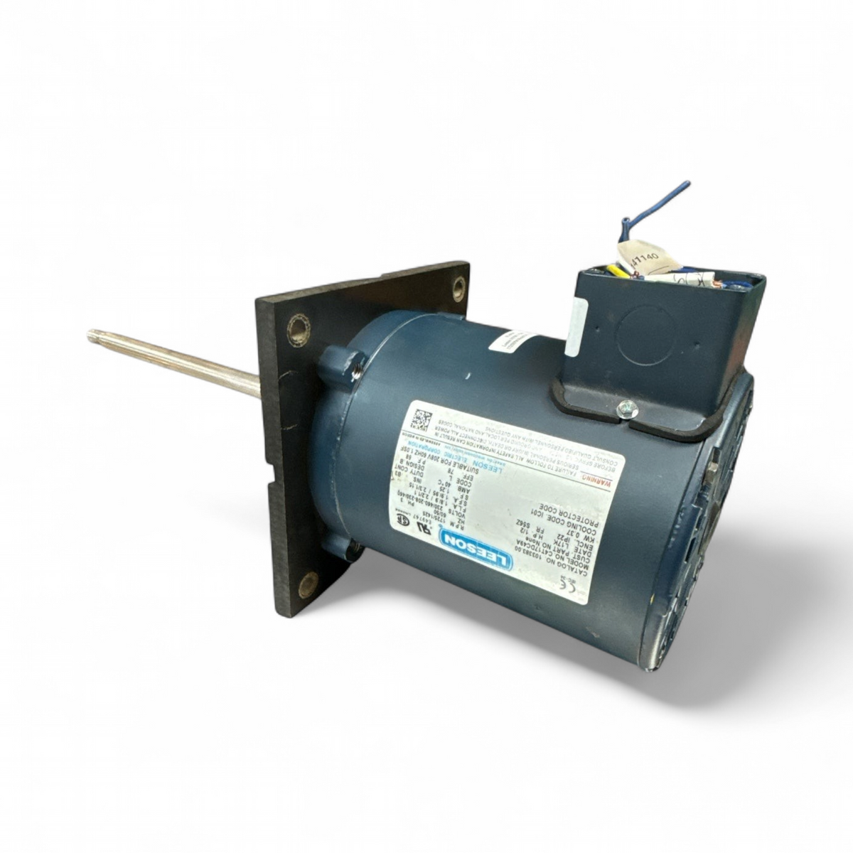 Leeson 1/2 HP Motor w 4-Blade Propeller & Accessories C4T17DC49A - Image 4