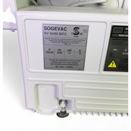 Leybold Oerlikon Sogevac Rotary Vane Vacuum Pump SV65 BI FC (Best Offer!) | Safe & Secure Shipping - Image 12