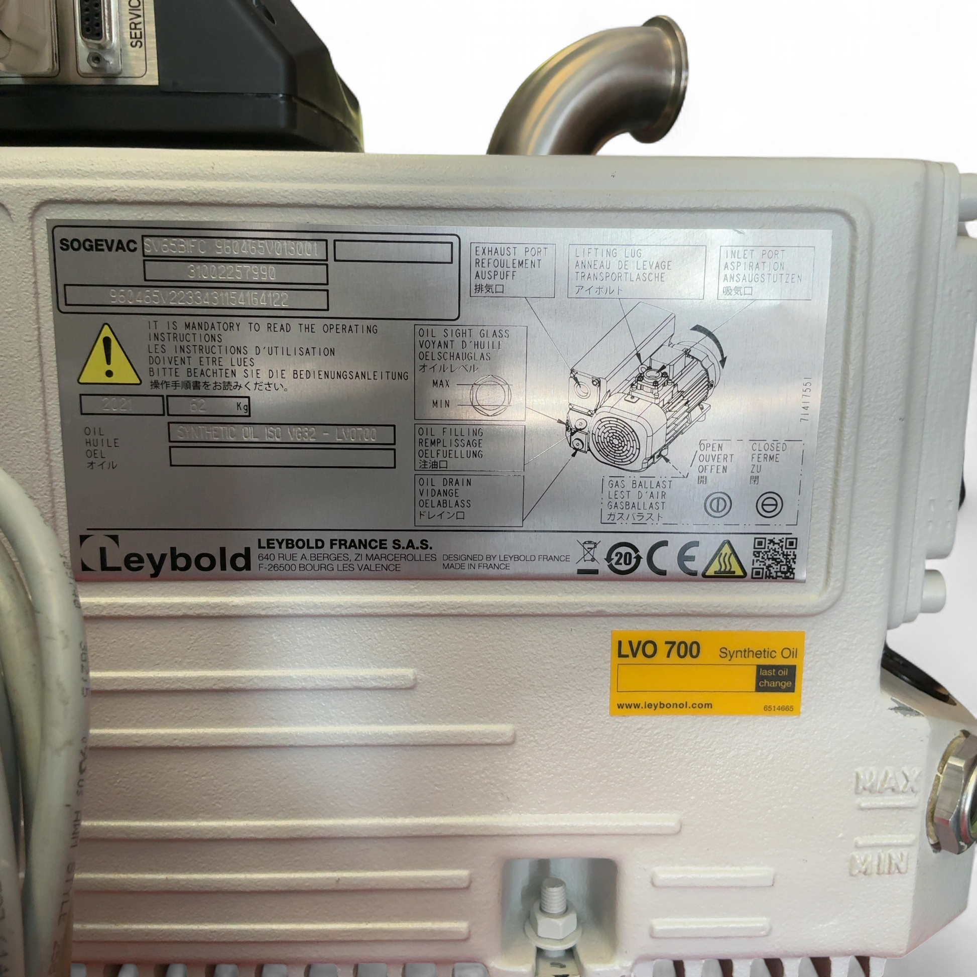 Leybold Sogevac Rotary Vane Vacuum Pump SV 40-65 BIFC (Best Offer!) | Order Direct and Save - Image 11