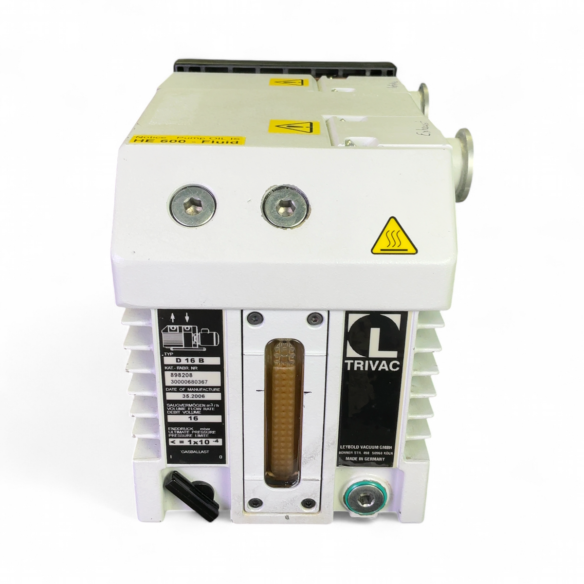 Leybold Trivac D16B Oil Rotary Vane Vacuum Pump 898208 (Best Offer!) | Mr. Scientific - Image 2