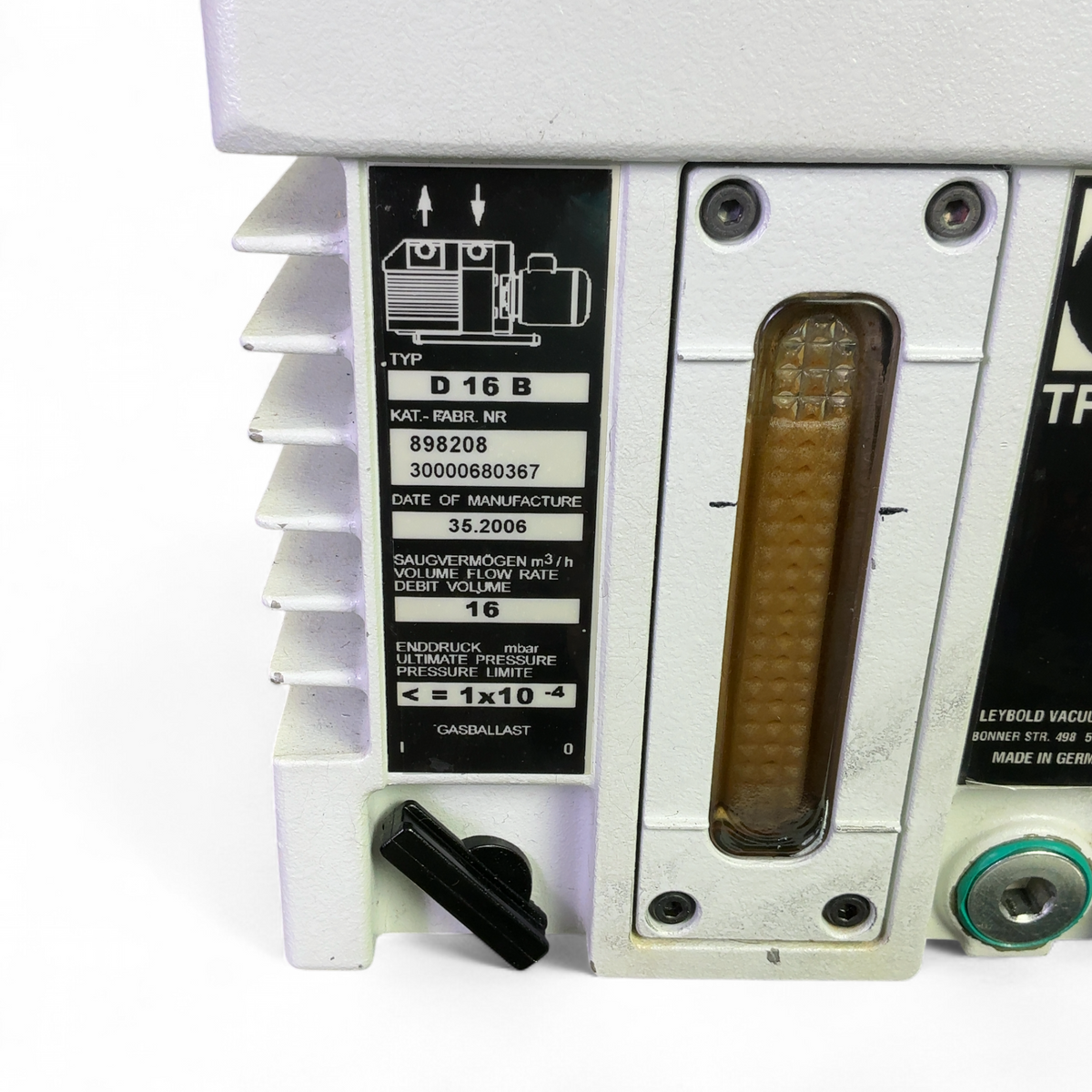 Leybold Trivac D16B Oil Rotary Vane Vacuum Pump 898208 (Best Offer!) | Mr. Scientific - Image 3