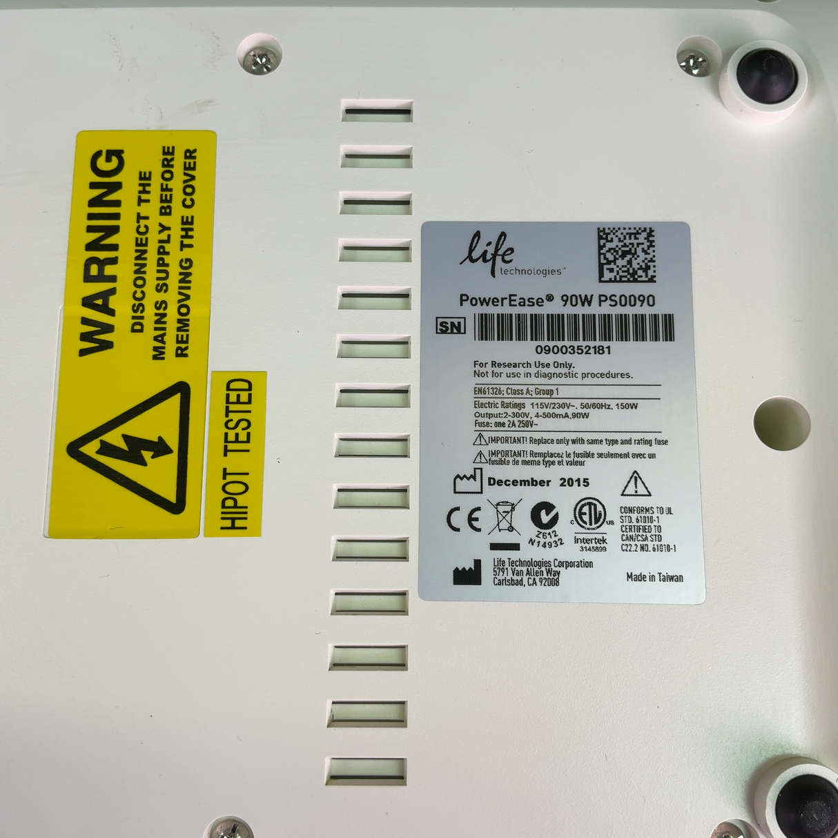 Life Technologies PowerEase 90W PS0090 Electrophoresis Power Supply (Best Off... | Mr. Scientific - Image 14