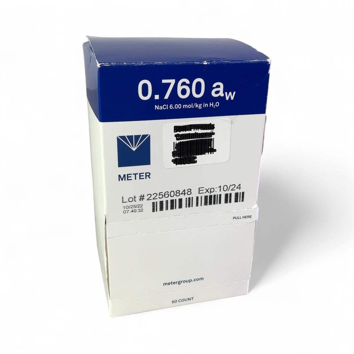 Meter 0.760aw Water Activity Standards, NaCl 6.00mol/kg in H2O 22560848; Exp 10/24 | Ships Fast from Mr. Scientific - Image 1