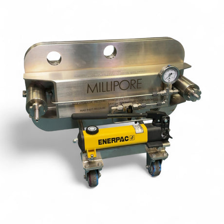 Millipore Pilot Scale 1800psi Hydraulic Filter Holder MPODPILOT w Enerpac P142U106 Pump (BO!) | Safe & Secure Shipping - Image 1