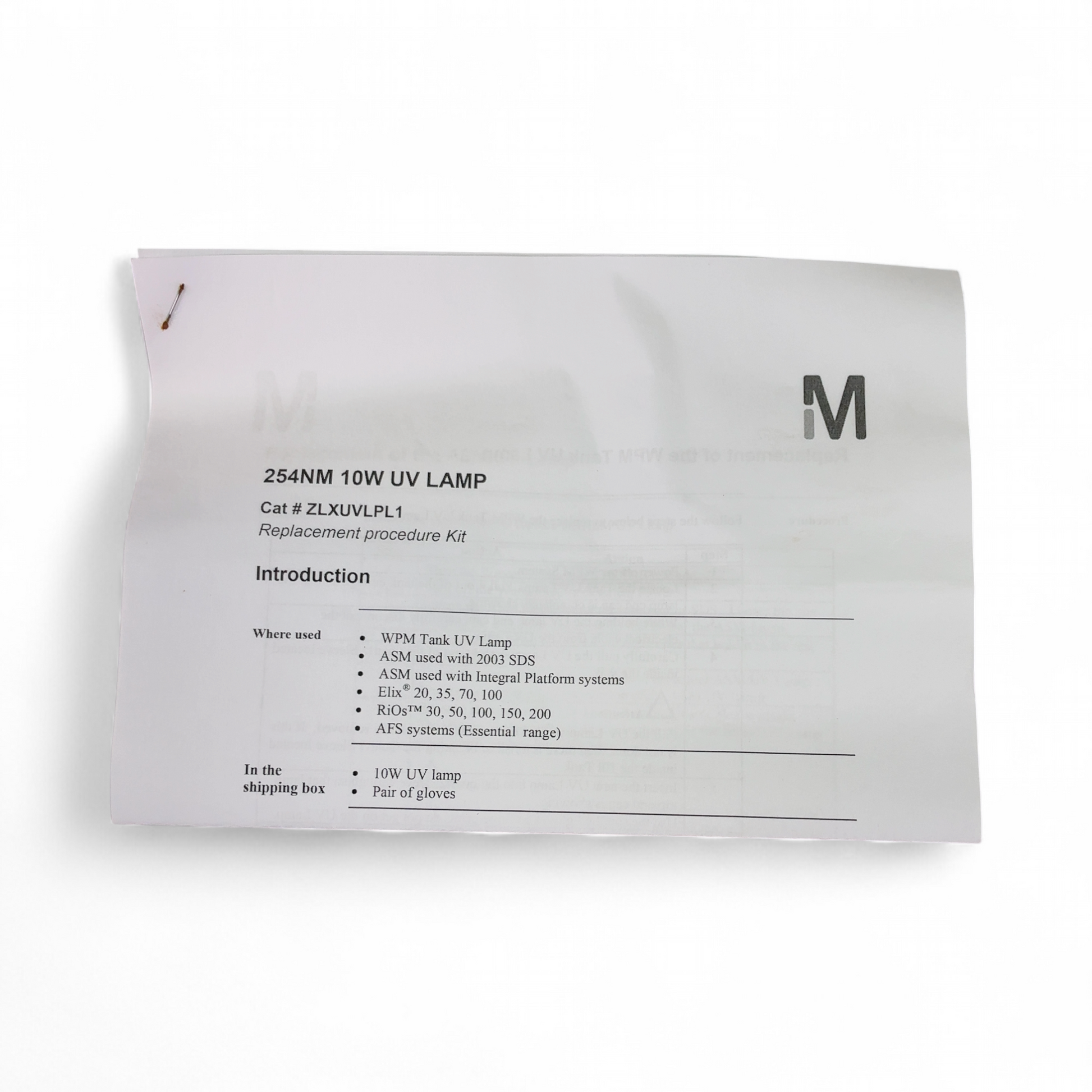 Millipore Sigma Milli-Q 254nm Bactericidal UV Lamp ZLXUVLP01 (Best Offer!) | Mr. Scientific - Image 3