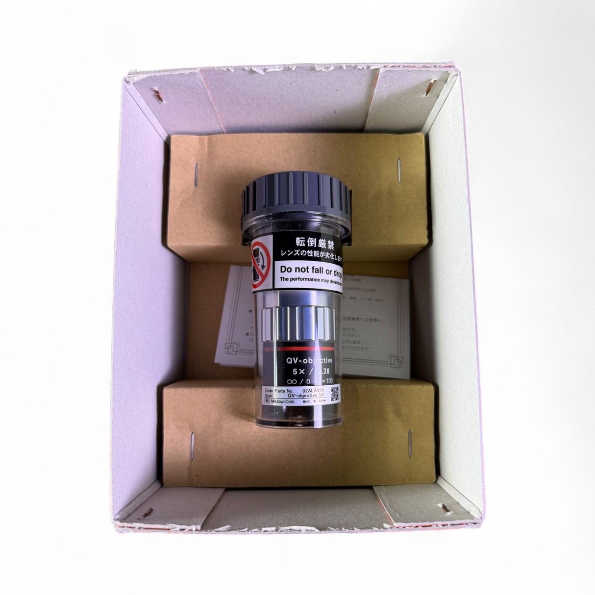 Mitutoyo QV Objective 5X/0.28 ∞/0 F=100 Microscope Objective Lens 02ALA420 - Image 3