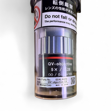 Mitutoyo QV Objective 5X/0.28 ∞/0 F=100 Microscope Objective Lens 02ALA420 - Image 4