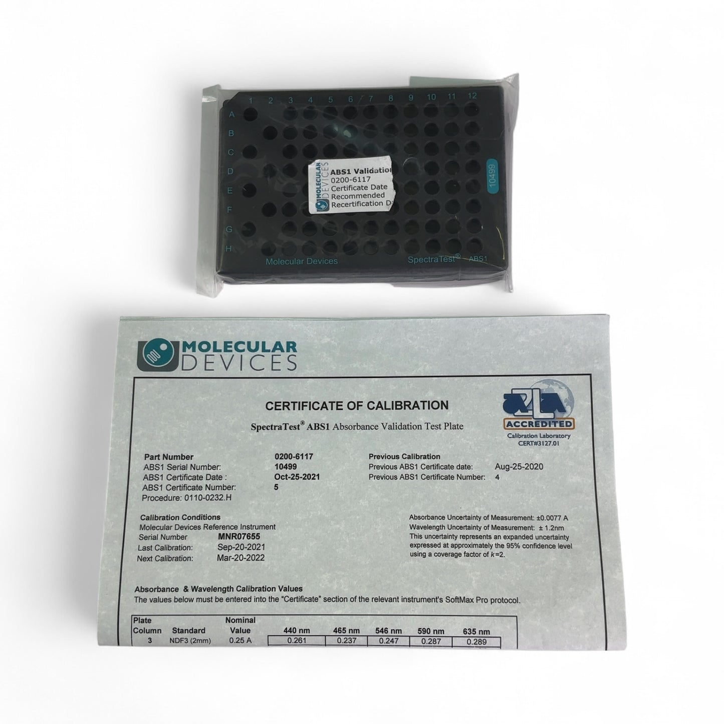 Molecular Devices SpectraTest ABS1 Absorbance Validation Plate 0200-6117 (BO!) | Safe & Secure Shipping - Image 3