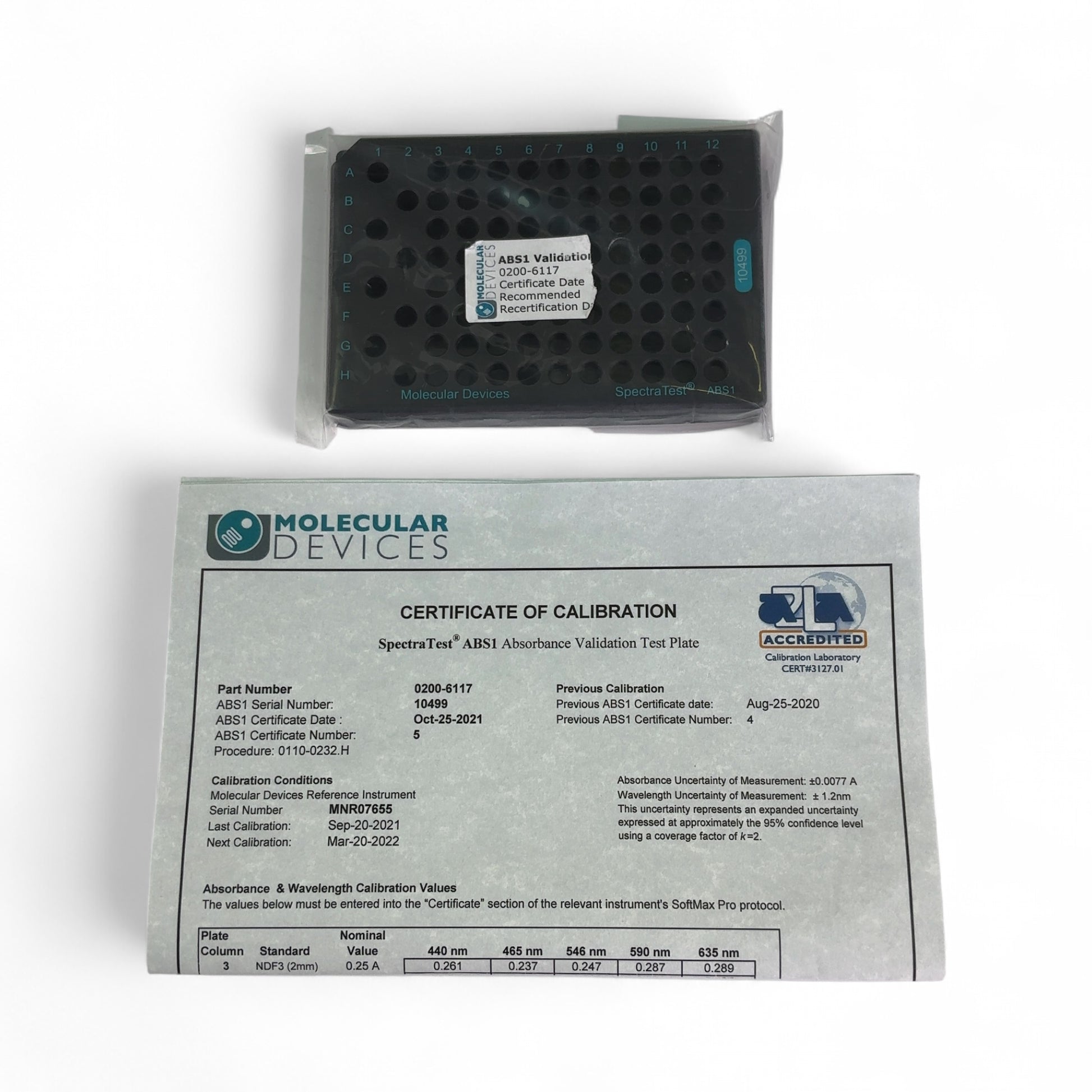 Molecular Devices SpectraTest ABS1 Absorbance Validation Plate 0200-6117 (BO!) | Safe & Secure Shipping - Image 3